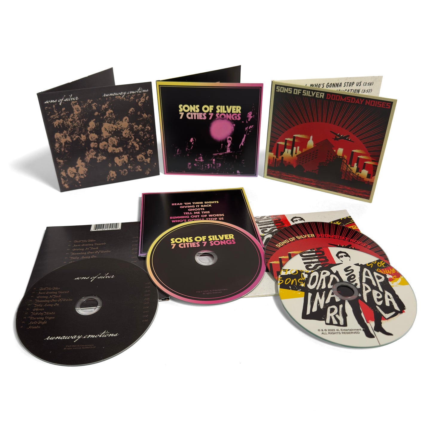 CD BUNDLE: 7 CITIES 7 SONGS + RUNAWAY EMOTIONS + DOOMSDAY NOISES & ORDINARY SEX APPEAL