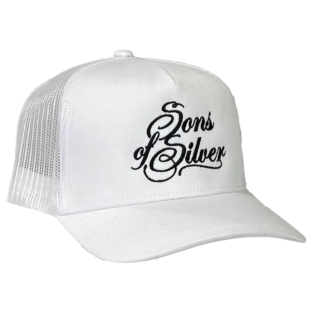 SCRIPT LOGO TRUCKER HAT (Black or White)